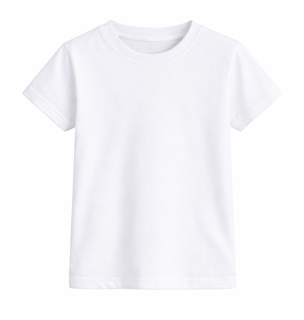 Remera Escolar Unisex Blanca