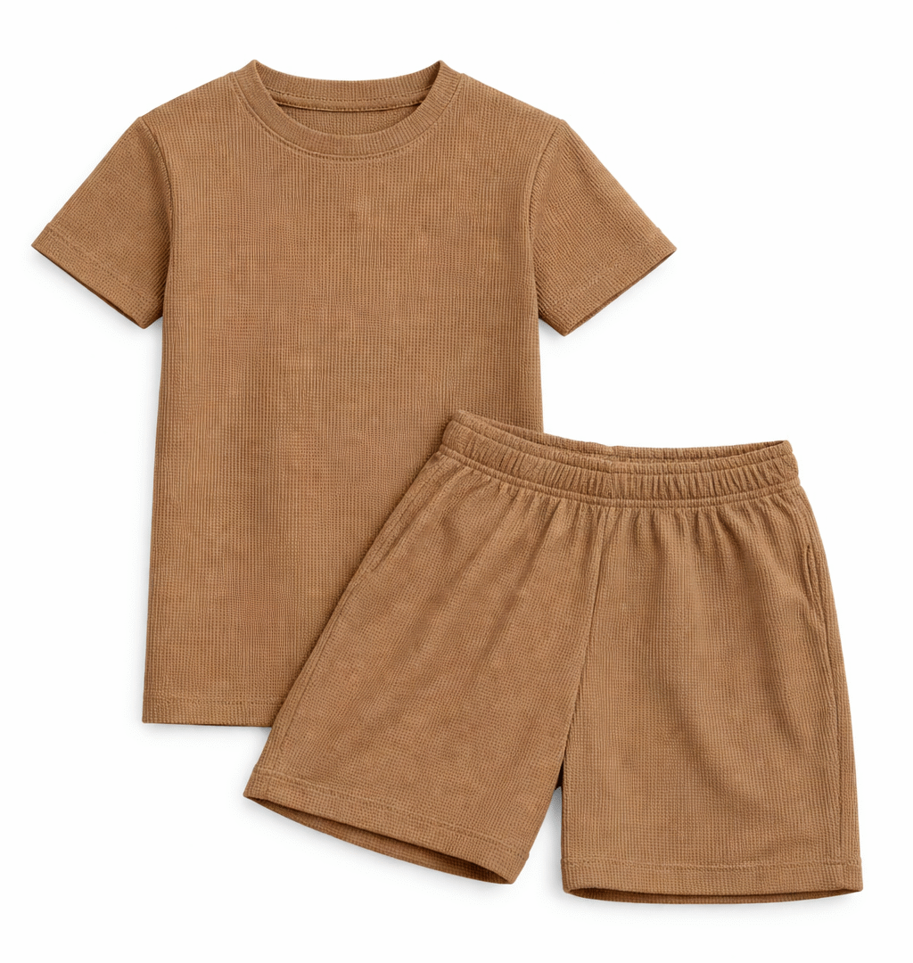 Conjunto Wafle Marrón Café