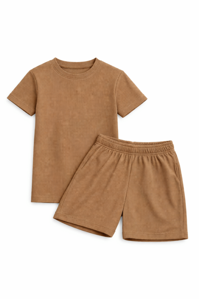 Conjunto Wafle Marrón Café