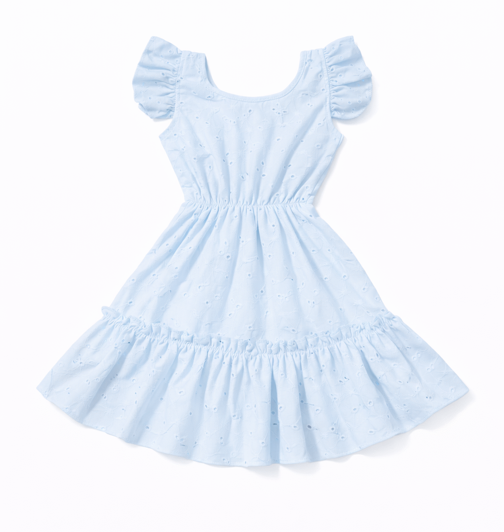 Vestido Brodery Olivia Celeste