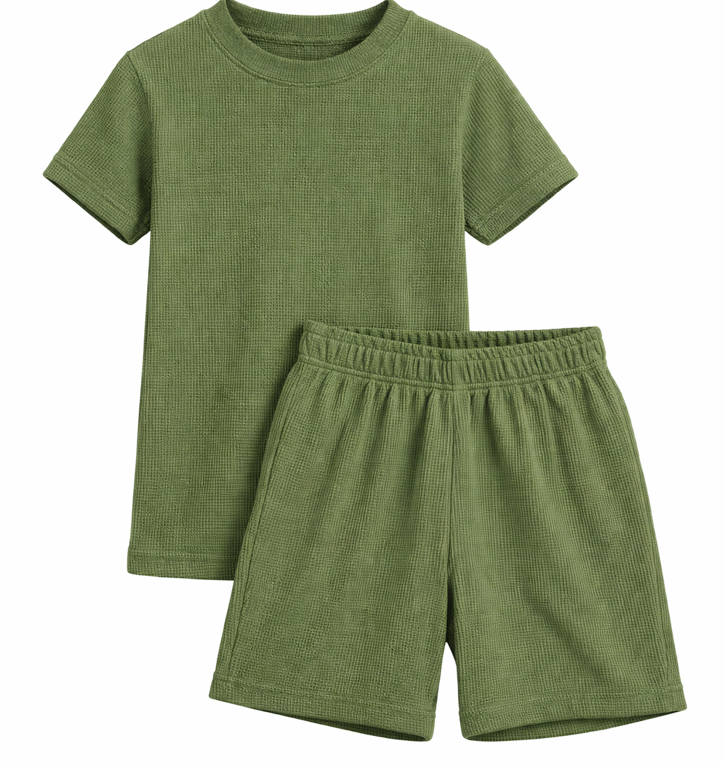 Conjunto Wafle Verde Oliva