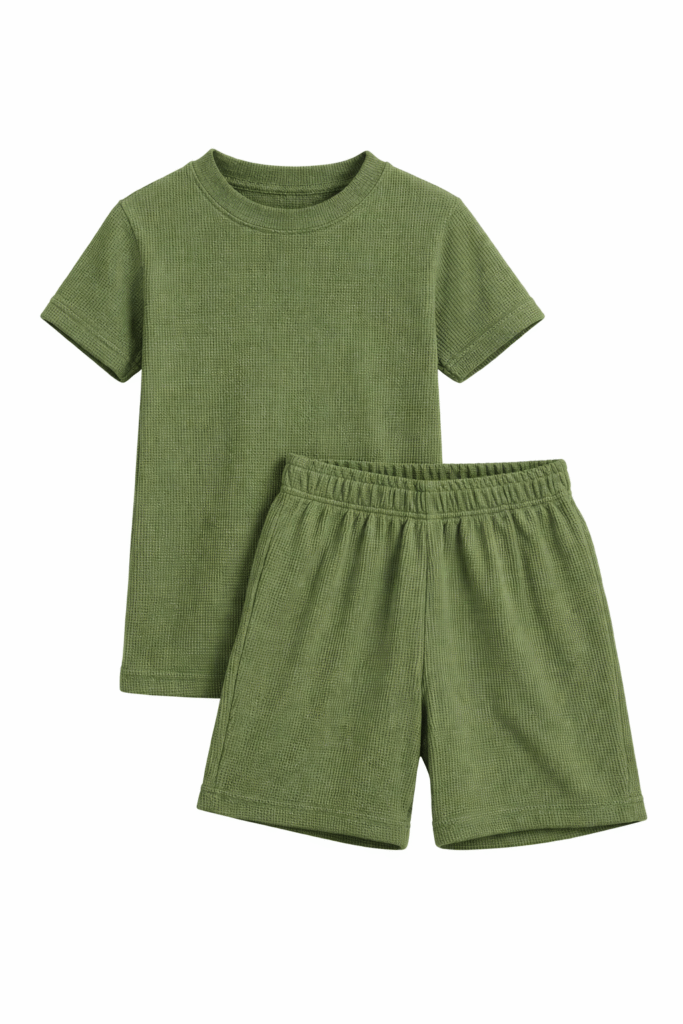 Conjunto Wafle Verde Oliva