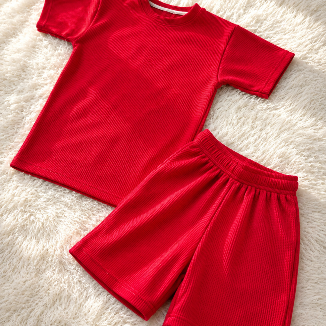 Conjunto Wafle Rojo