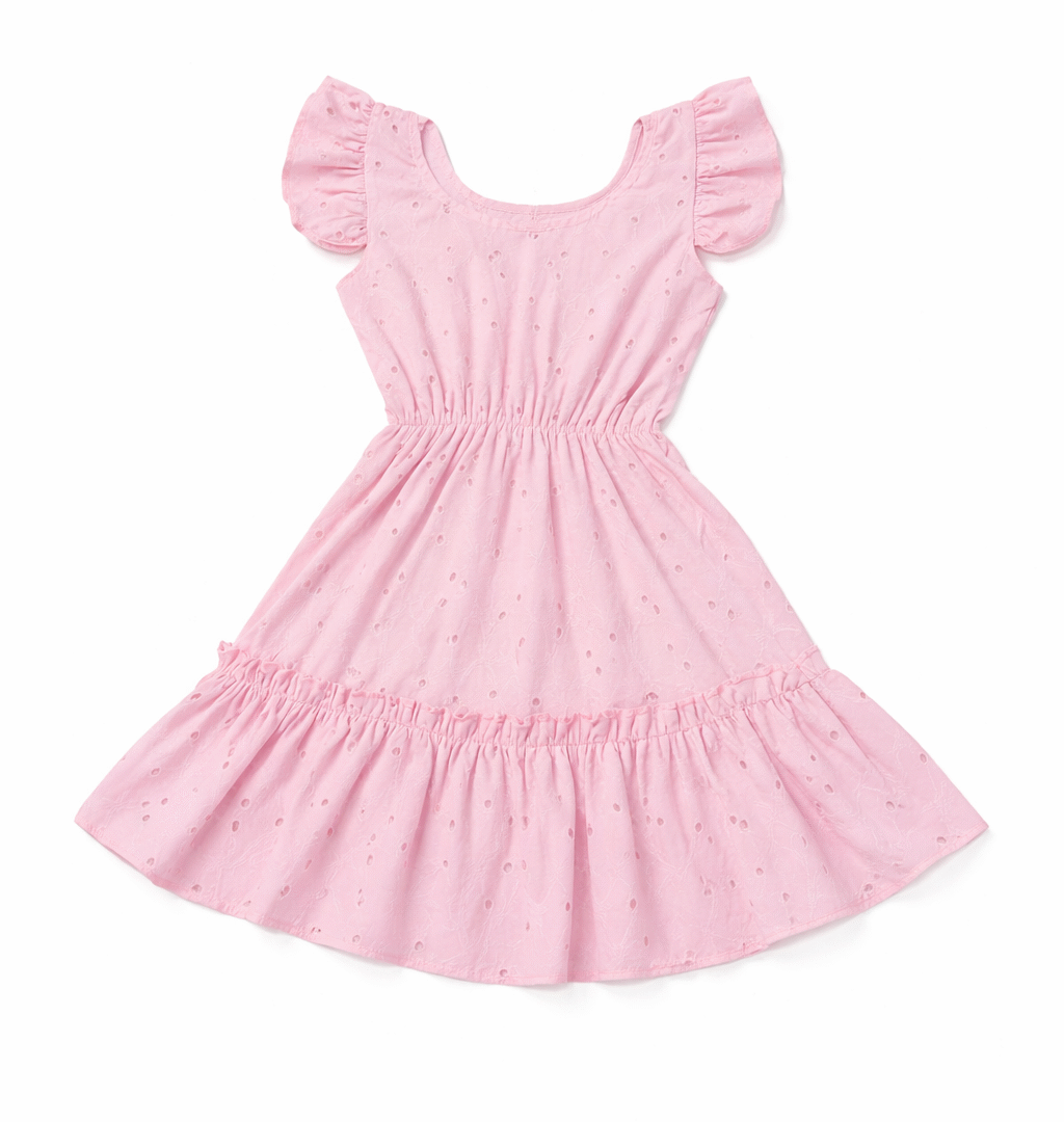 Vestido Brodery Olivia Rosa